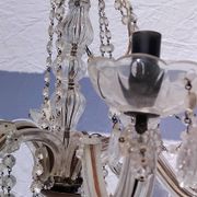 4 vintage crystal chandelier pendants