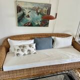 3 seater rattan sofa from Conran shop vintage