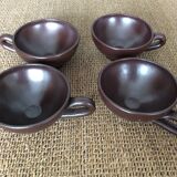 4 sandstone cups