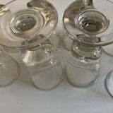 Set of 9 assorted 19th absinthe glasses