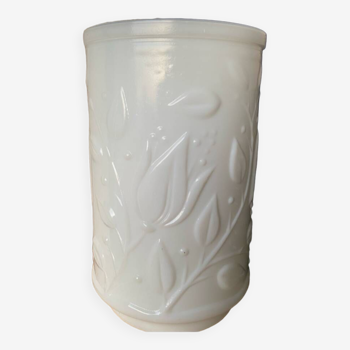 Large opaline white vase