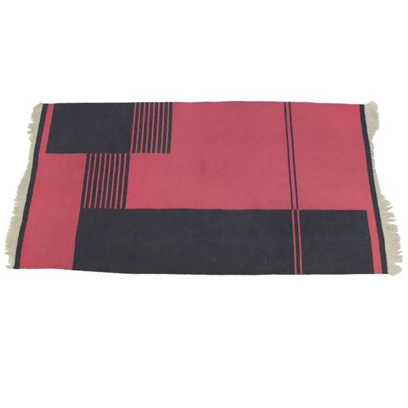 Midcentury Kilim Geometric Modernist Carpet, 1950s