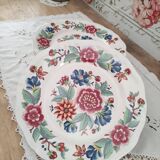 Set of 8 flat plates Sarreguemines model Vence