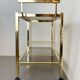 Hollywood Regency Gold Bar Cart, 1980s