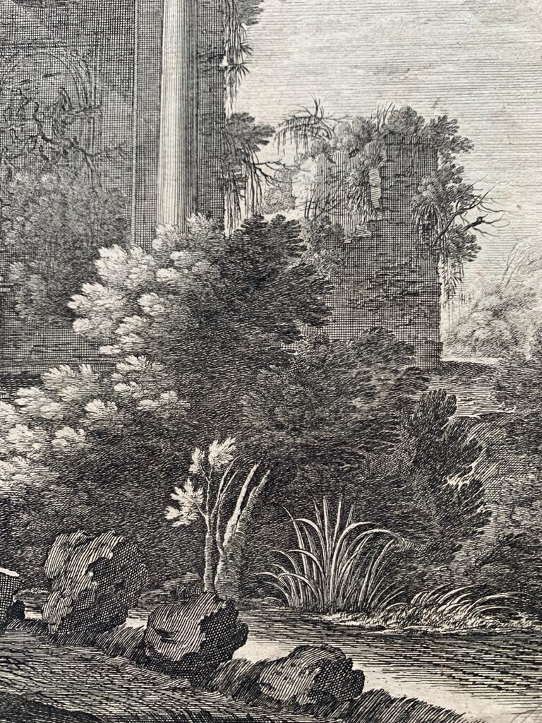 Nicolas Perrelle, Christ speaking to the shepherds, engraving, seventeenth century