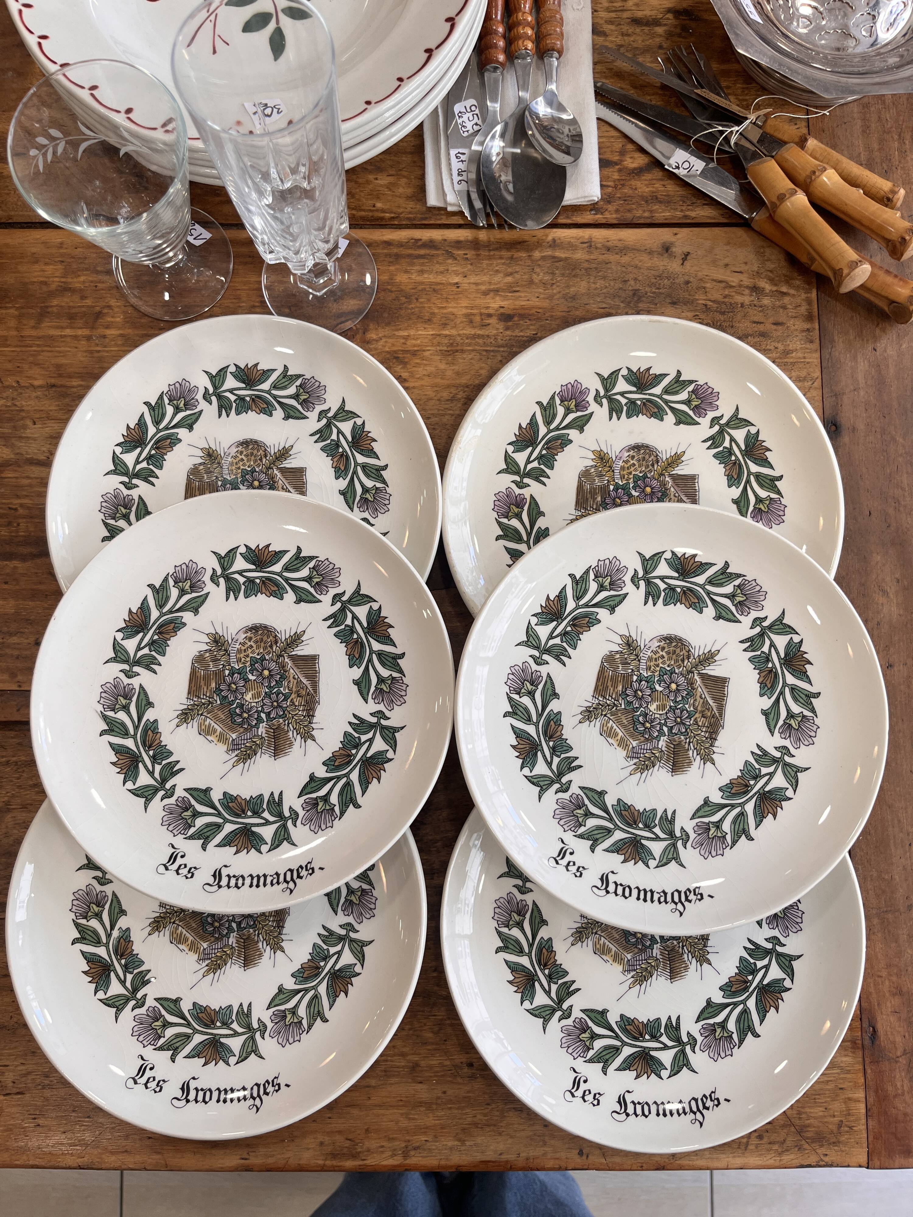 Assiettes à fromage Gien