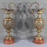 Paire d’aiguières en bronze, art nouveau – 1910