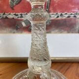 Antique pair of glass candlesticks by MEISENTHAL, marine model