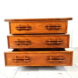 Commode vintage en bambou par Maugrion, années 1970