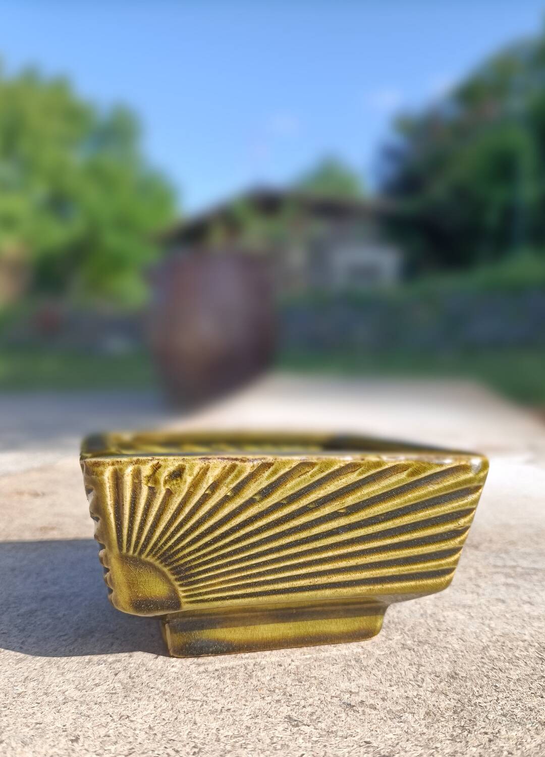 Retro ceramic flowerpot