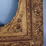 Old frame view rectangle or oval wood gilded stucco 58x48 cm SB108