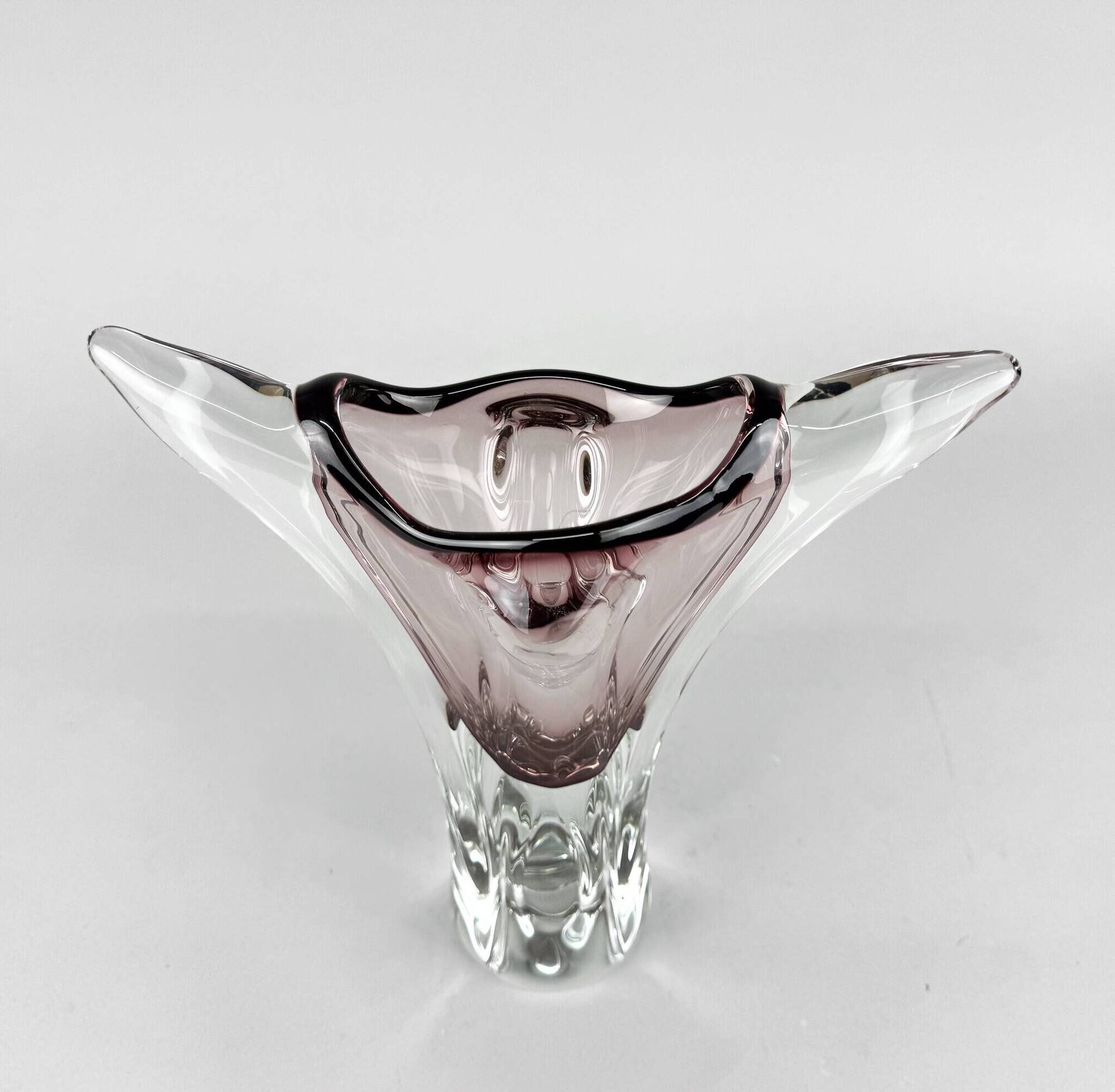 Vintage Art Glass Vase by Josef Hospodka for Chribska Glasswork, 1960's