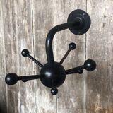 Old sputnik wall coat rack black metal ball vintage