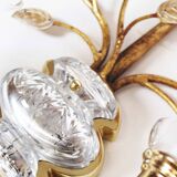 Monumental Bagues style crystal and gilt sconces by Banci Firenze