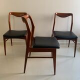 Trio of Danish chairs by Kai Lyngfeldt Larsen 60s, reupholstered