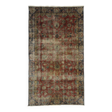 Turkish Anatolian Handmade Vintage Area Rug 190 cm x 107 cm