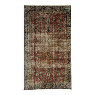 Turkish Anatolian Handmade Vintage Area Rug 190 cm x 107 cm