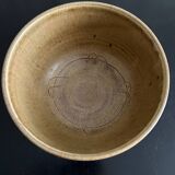 Stoneware salad bowl signed jg