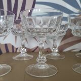6 crystal champagne glasses