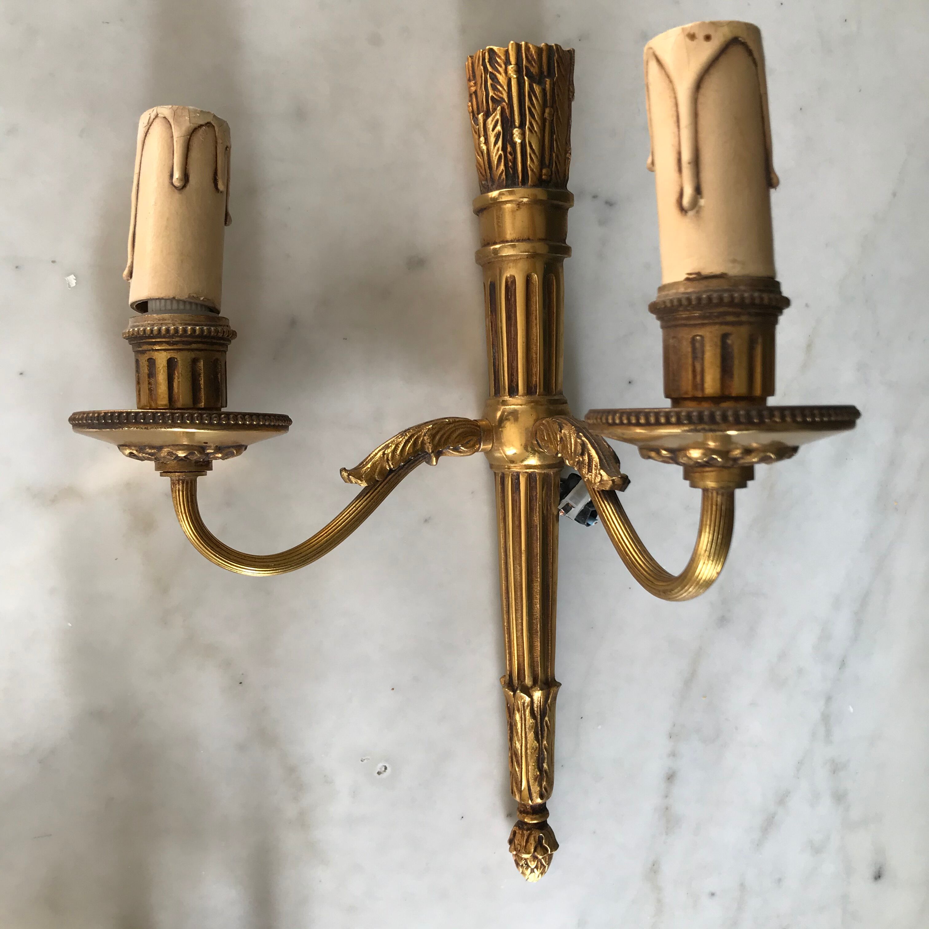 Pair of bronze appliques