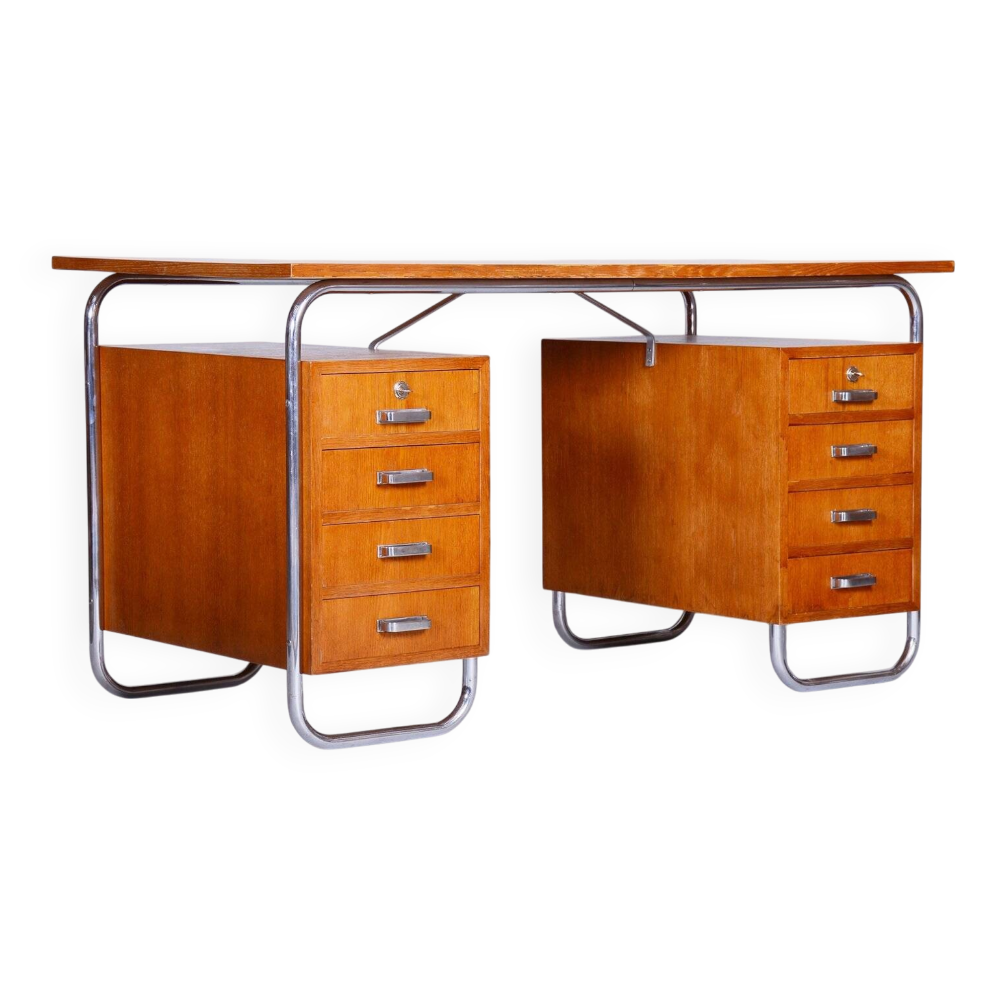 Bauhaus Writing Desk in Beech from Mücke-Melder, 1930s