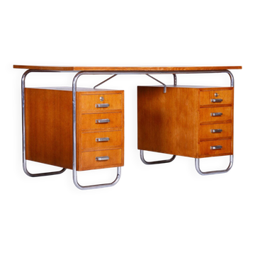 Bauhaus Writing Desk in Beech from Mücke-Melder, 1930s