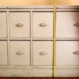Solid wood sideboard with drawers.