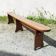 Banc de ferme authentique vintage en bois verni