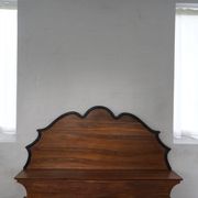 20th-century Art Deco storage bench in walnut, by a Danish cabinetmaker.