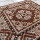 Tapis Vintage Mongol de Collection Fait Main – 52 x 60 cm - 1C1000