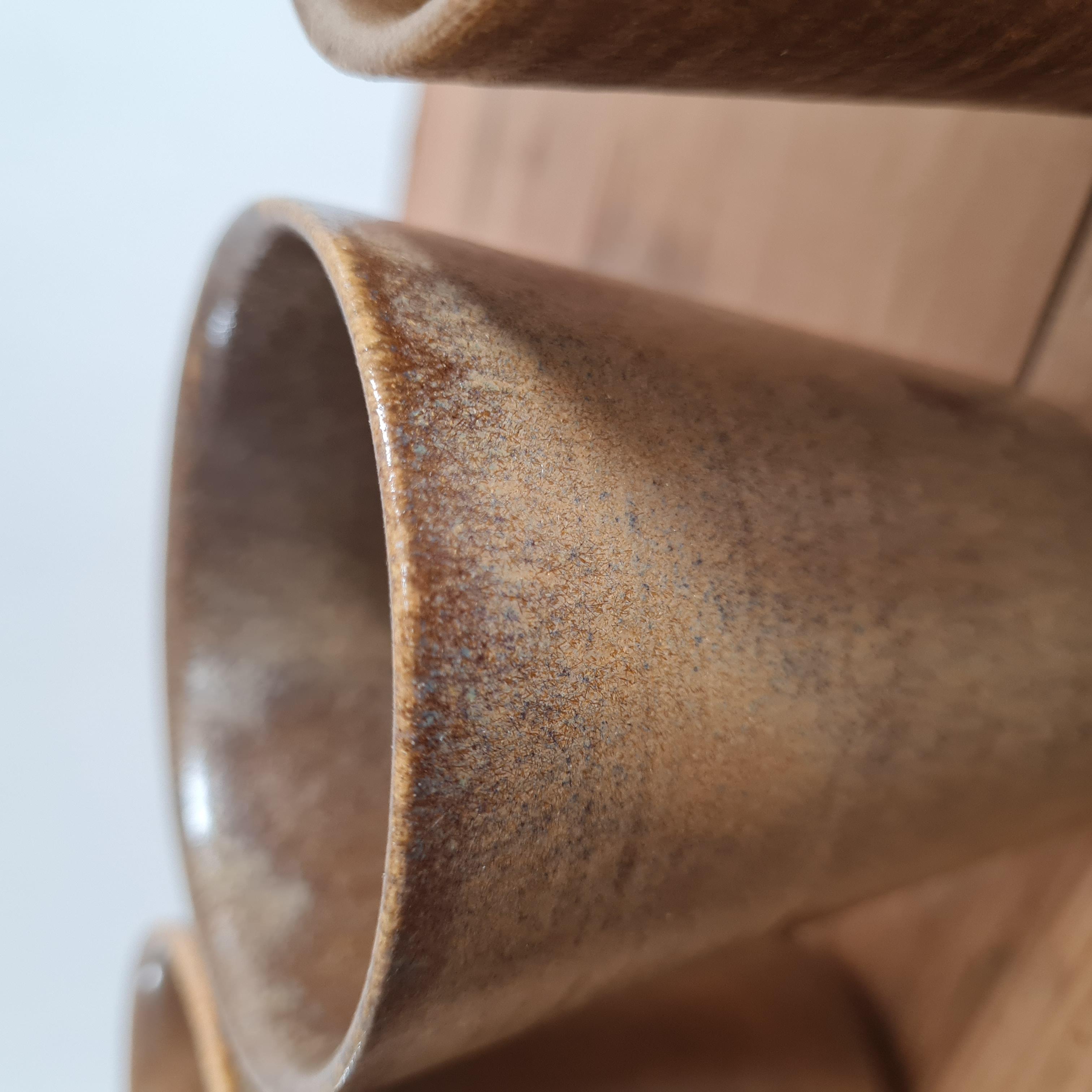 Set of 5 cups in Digoin sandstone