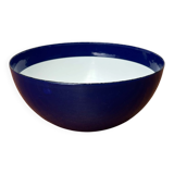 Modern blue enamel bowl from the mid-century by Kaj Franck for Finel, Finland, 1960s.