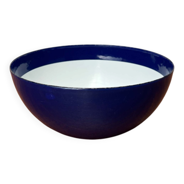 Bol émaillé bleu moderne du milieu du siècle par Kaj Franck pour Finel, Finlande, années 1960