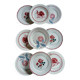 9 assiettes plates anciennes dépareillées 