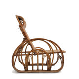 Fauteuil en rotin inclinable italien des années 1950