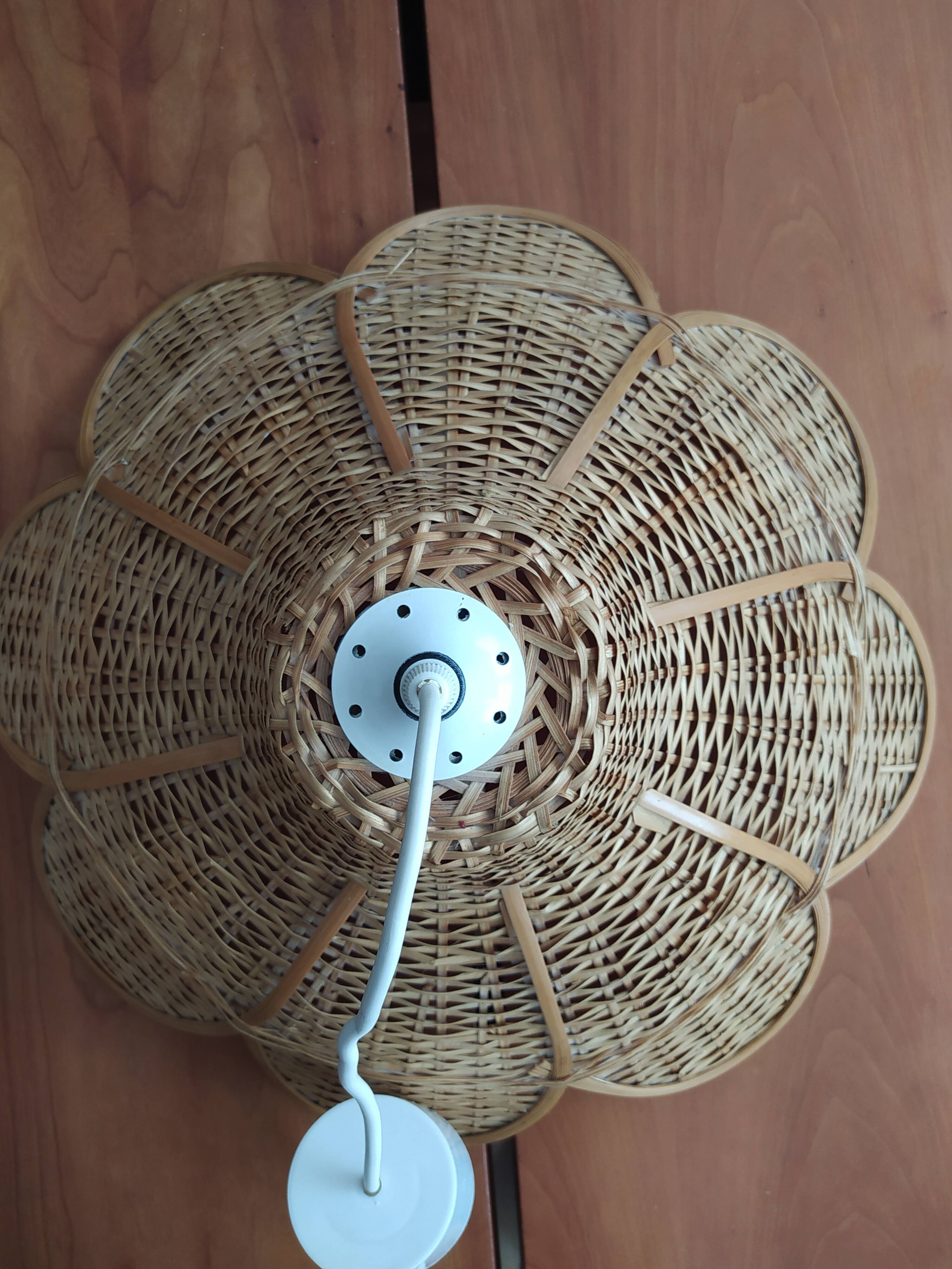Vintage rattan hanging lamp