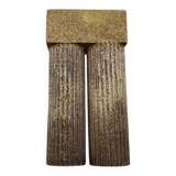 Klaus Lehmann, postmodern brutalist German pottery, sculpted column vase, 1981, ceramic