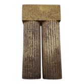Klaus Lehmann, postmodern brutalist German pottery, sculpted column vase, 1981, ceramic