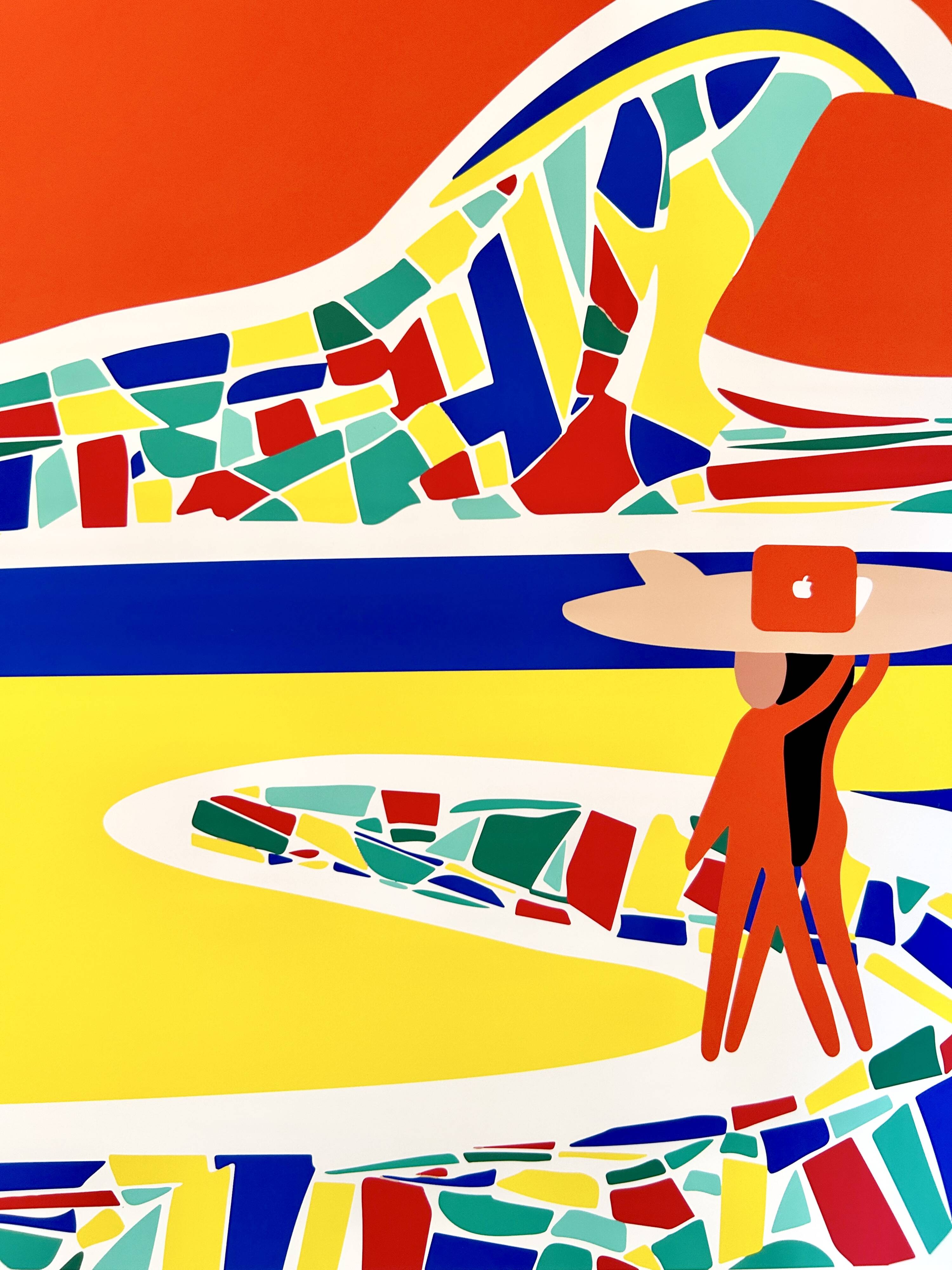 Surf illustration, limited edition of 30 copies, signed by the artist