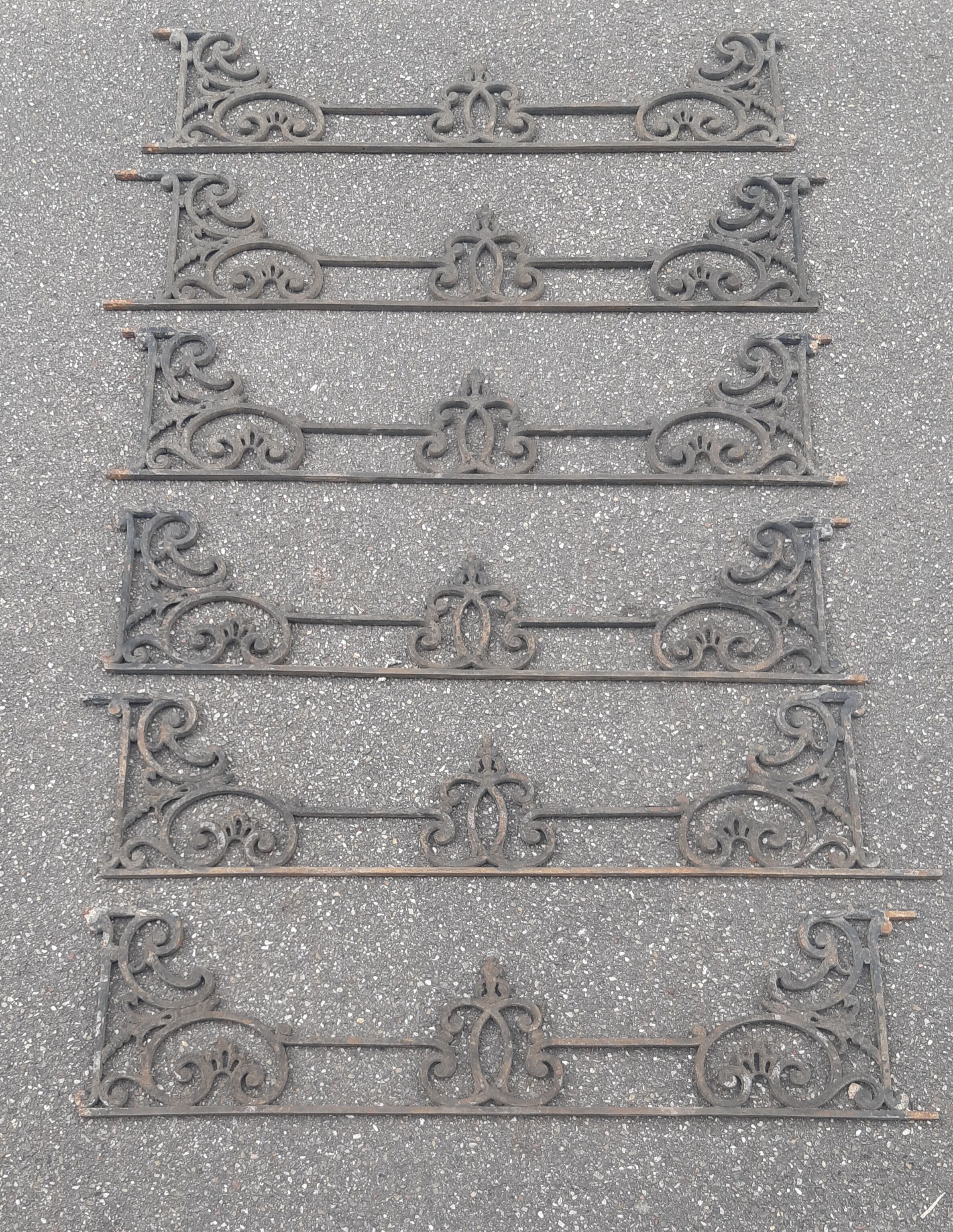 Cast iron window grilles