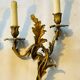 Paire d'appliques Louis XV en bronze décor de feuilles d’acanthes