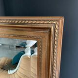 Beveled mirror gilded leaf XXth, 142x82 cm