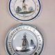 2 old faience collection plates from Quimper HB. Brittany