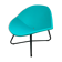 Fauteuil de Niels Gammelgaard modèle Lips pour Ikea bleu, vert