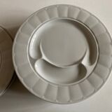 Set of 6 porcelain asparagus plates 1960