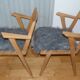 Paire de fauteuils de bridge des années 50/60