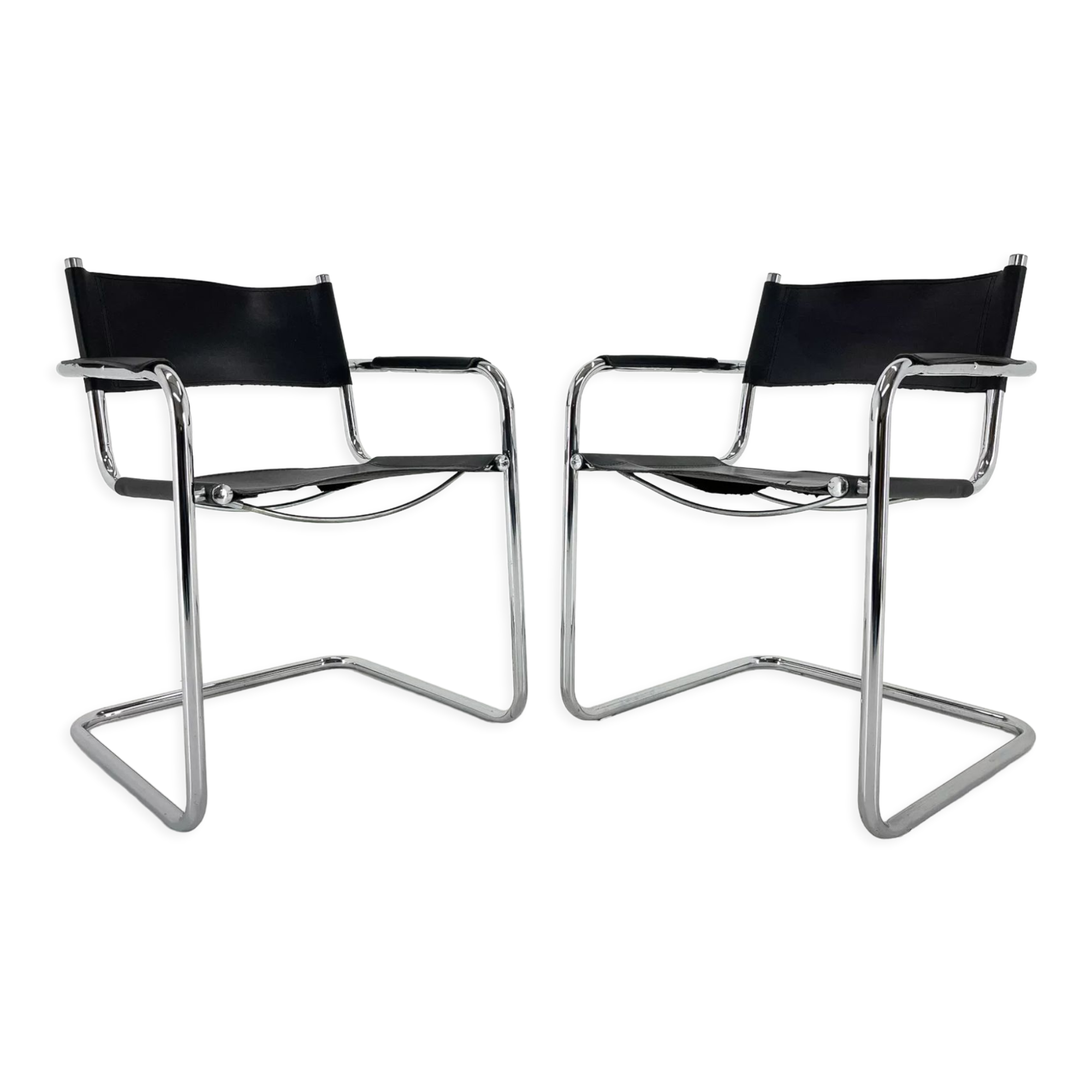 Set of two cantilever chairs, italy