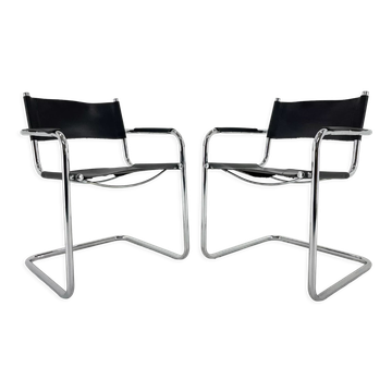 Set of two cantilever chairs, italy