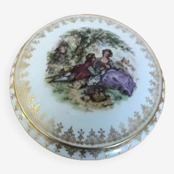 Limoges porcelain bonbonnière Diameter 12 cm