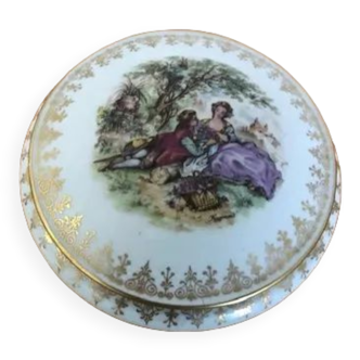 Limoges porcelain bonbonnière Diameter 12 cm